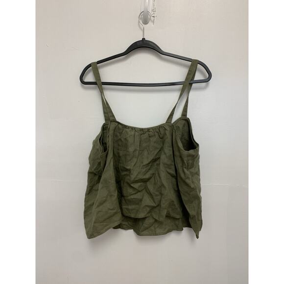 New Banana Republic European Flax LINEN TIE-FRONT TANK XL - Picture 4 of 5